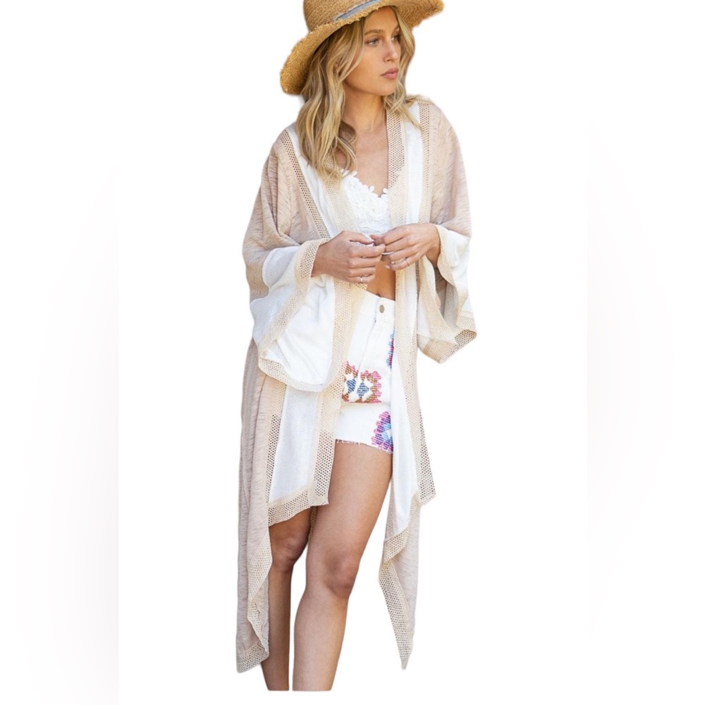 Elegant Beige Women's Cardigan